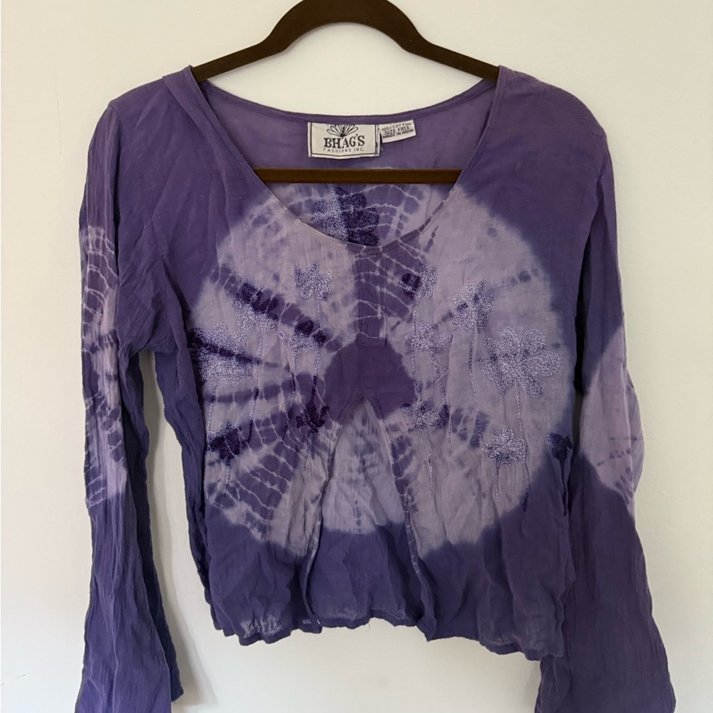 Purple Tie-Dye Women's Top